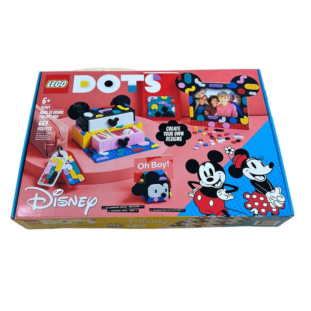 Lego Dots Mickey Mouse & Minnie Mouse Back to School Project Box NEW Set 41964